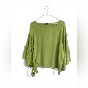 Coco + Carmen Olive Green Ruffle Tie-Waist Tunic